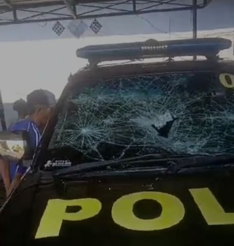 ODGJ Ngamuk, Rusak Mobil Patroli Polsek Tekung 