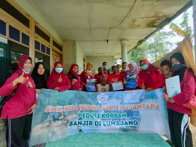 SMK WYSN Sukodono Lumajang Peduli Korban Banjir Sudah Tahap ke 3