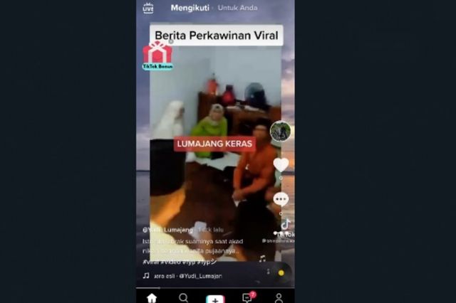 Viral Video Istri Labrak Pelakor Saat Akad Nikah di Biting Lumajang