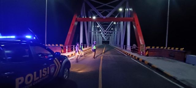 Cegah Pembegalan di Jembatan Gladak Besuk Kobokan Polsek Candipuro Lakukan Patroli